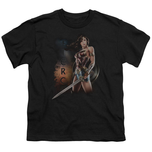 Wonder Woman Movie Fierce Kids Youth T Shirt Black