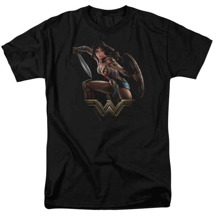 Wonder Woman Movie Fight Mens T Shirt Black