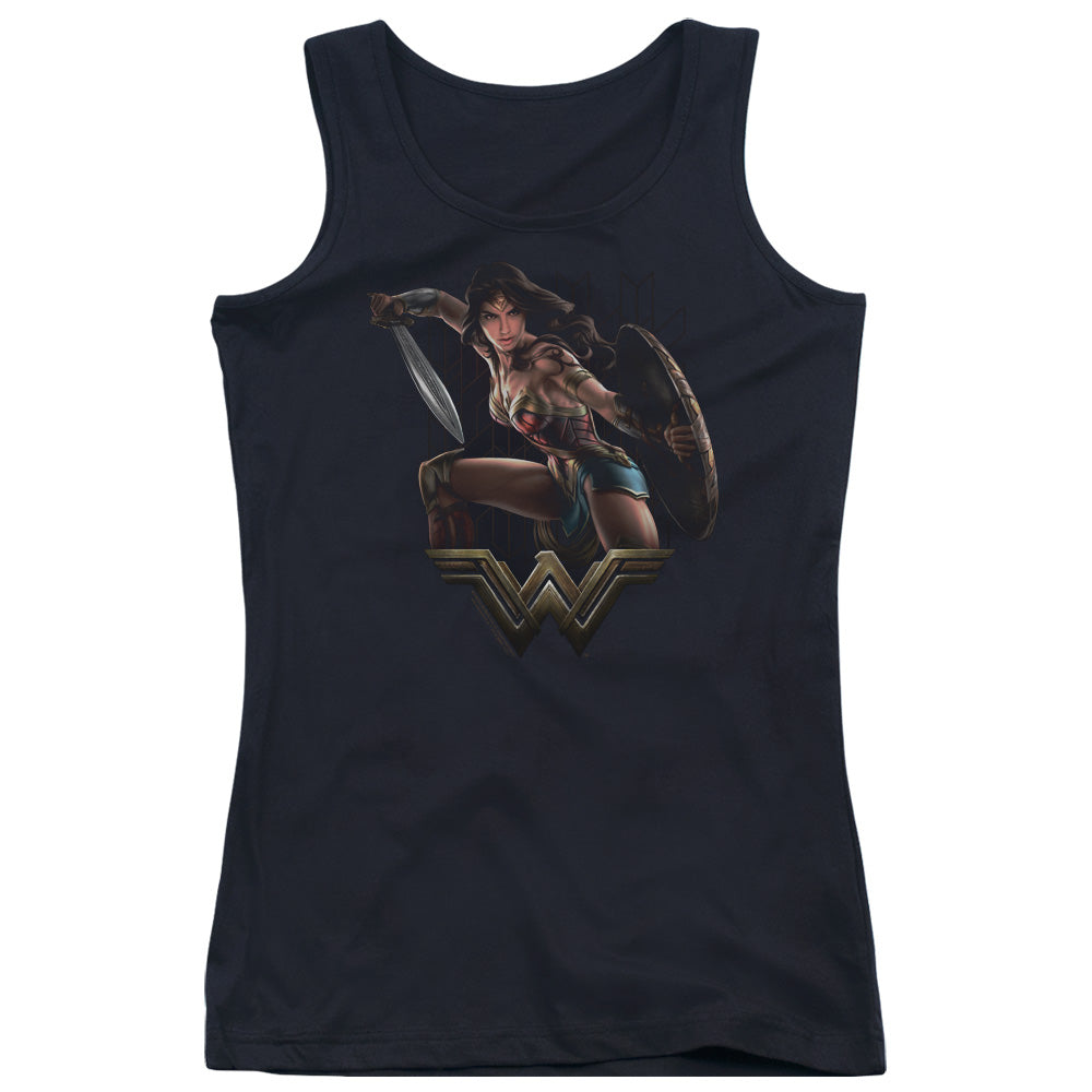 Wonder Woman Movie Fight Womens Tank Top Shirt Black