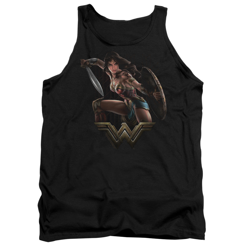 Wonder Woman Movie Fight Mens Tank Top Shirt Black