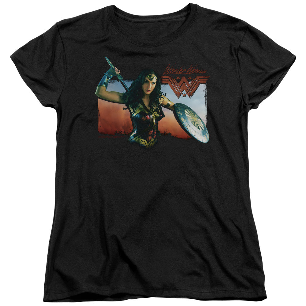 Wonder Woman Movie Warrior Woman Womens T Shirt Black