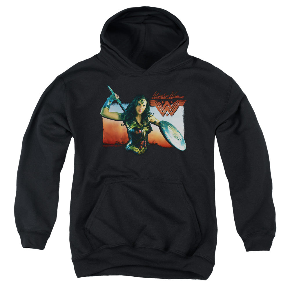 Wonder Woman Movie Warrior Woman Kids Youth Hoodie Black