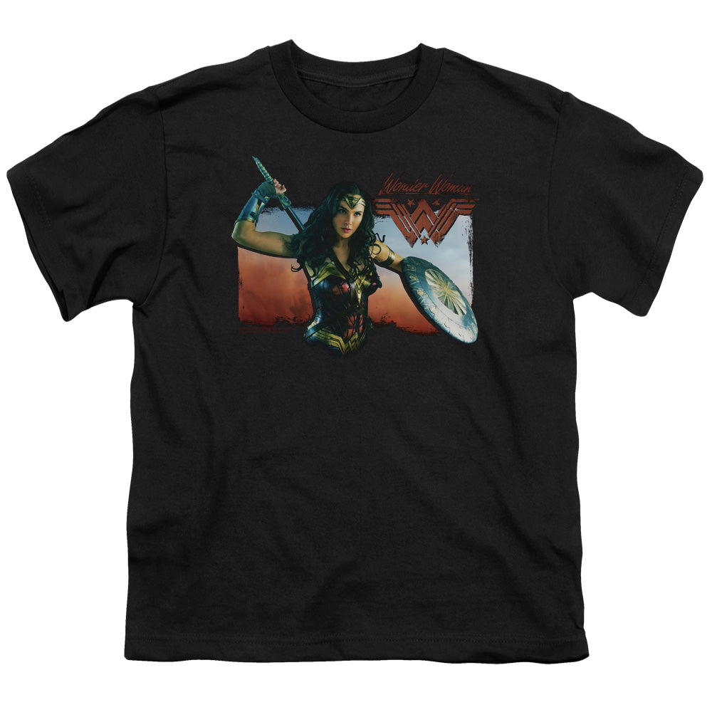 Wonder Woman Movie Warrior Woman Kids Youth T Shirt Black