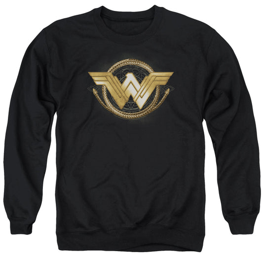 Wonder Woman Movie Lasso Logo Mens Crewneck Sweatshirt Black