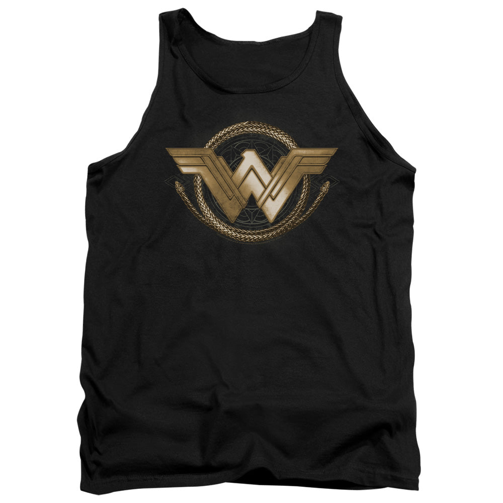 Wonder Woman Movie Lasso Logo Mens Tank Top Shirt Black