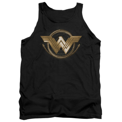 Wonder Woman Movie Lasso Logo Mens Tank Top Shirt Black