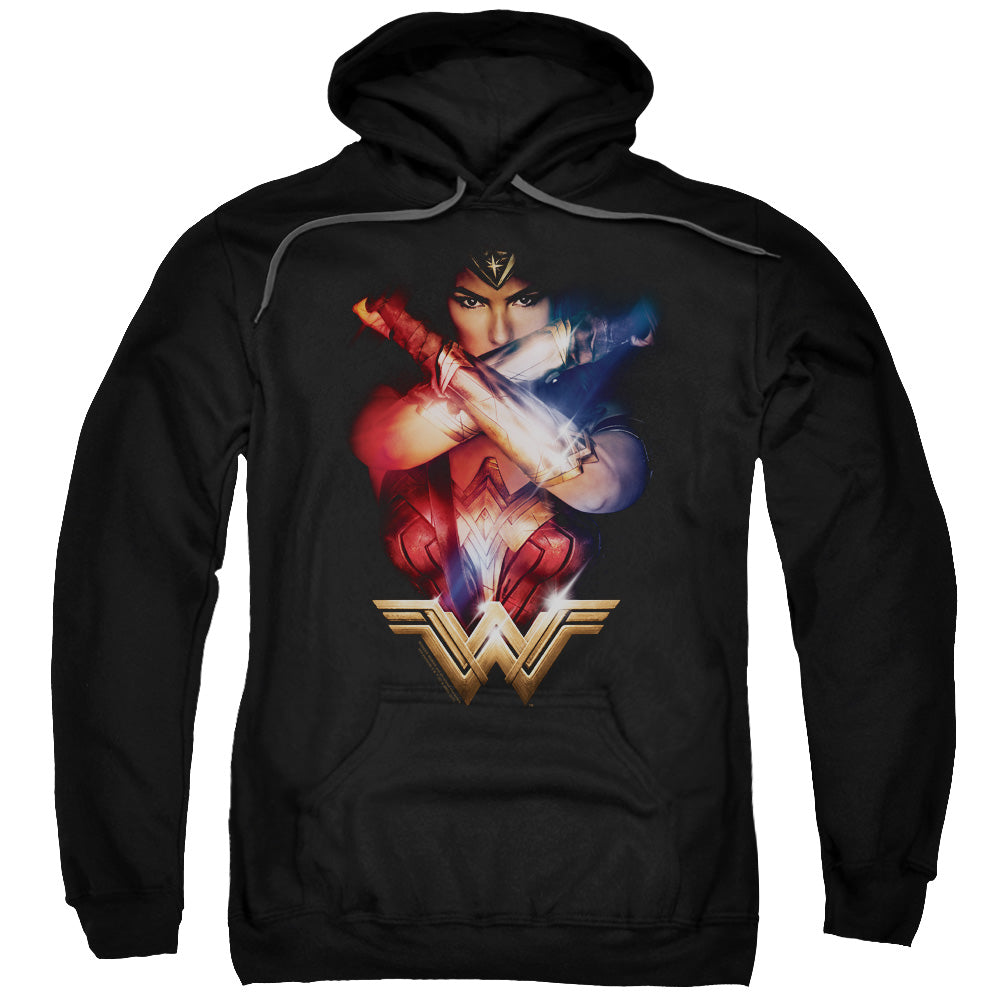 Wonder Woman Movie Arms Crossed Mens Hoodie Black