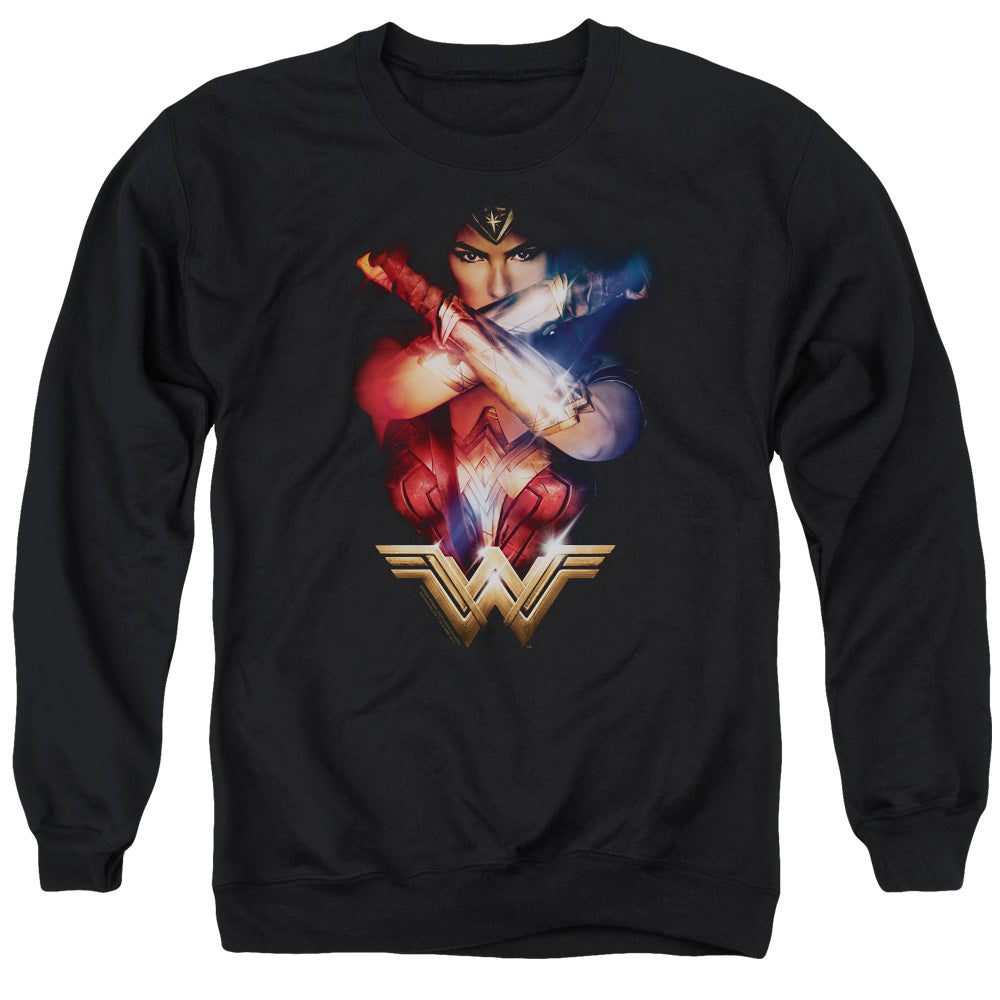 Wonder Woman Movie Arms Crossed Mens Crewneck Sweatshirt Black