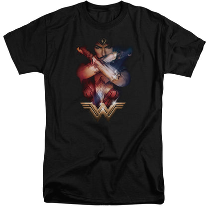 Wonder Woman Movie Arms Crossed Mens Tall T Shirt Black Officially Licensed