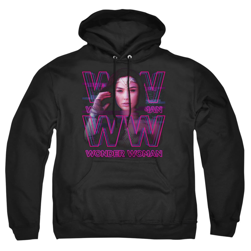 Wonder Woman 84 Vaporwave Wonder Woman Mens Hoodie Black