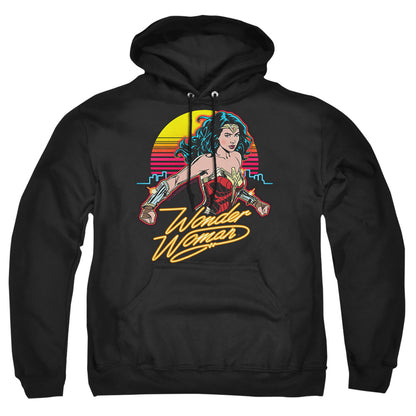 Wonder Woman 84 Skyline Mens Hoodie Black Officially Licensed