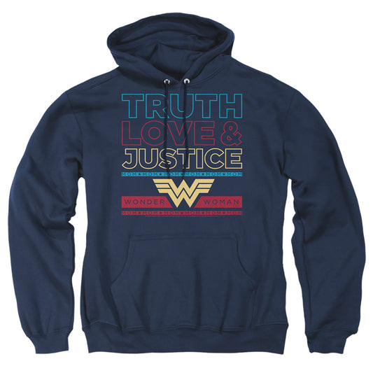 Wonder Woman 84 Truth Love Justice Mens Hoodie Navy