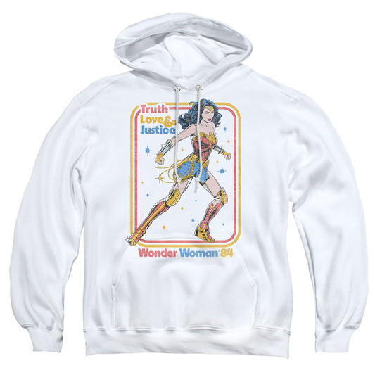 Wonder Woman 84 Retro Justice 84 Mens Hoodie White