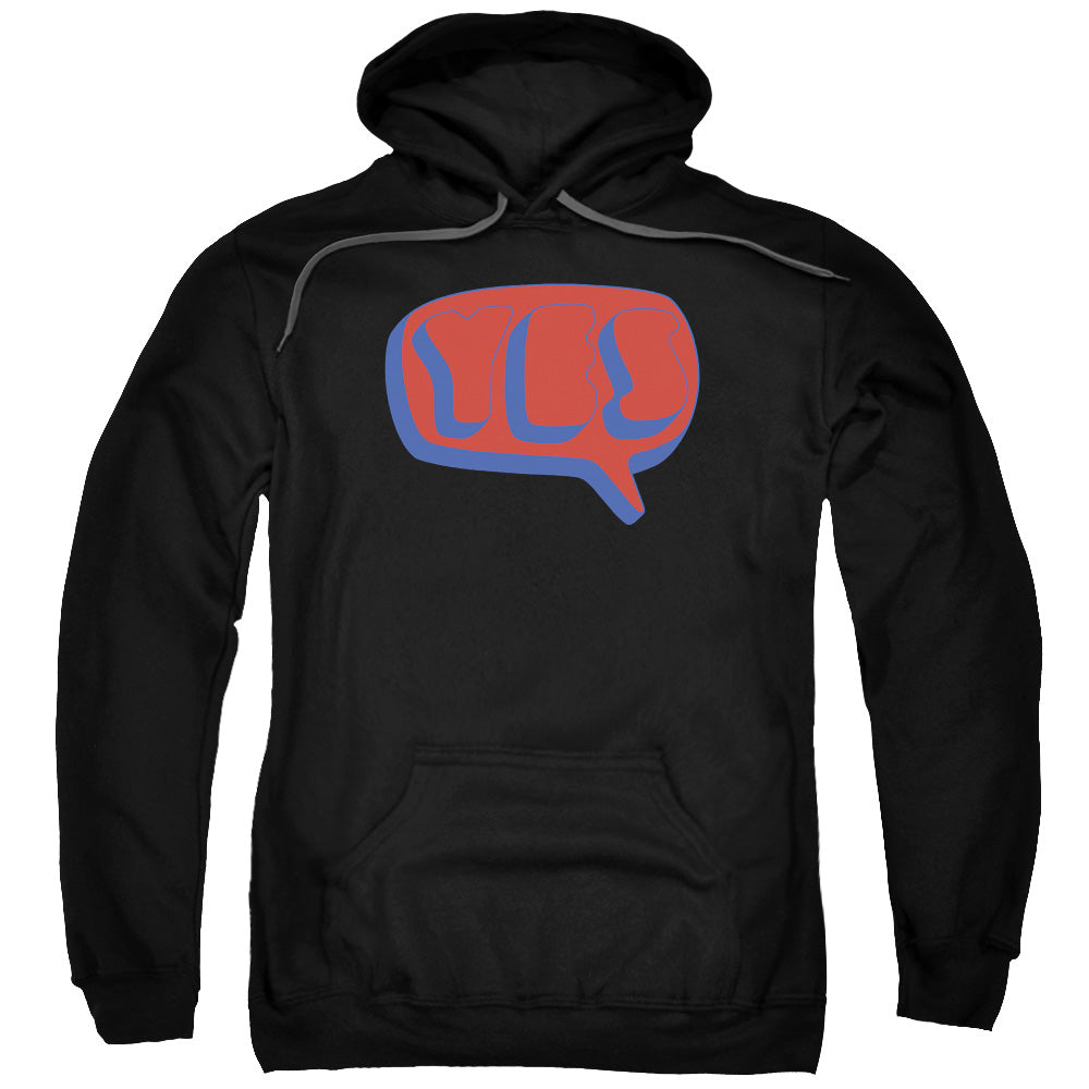 Yes Word Bubble Mens Hoodie Black