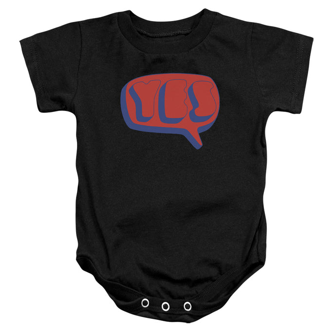 Yes Word Bubble Infant Baby Snapsuit Black