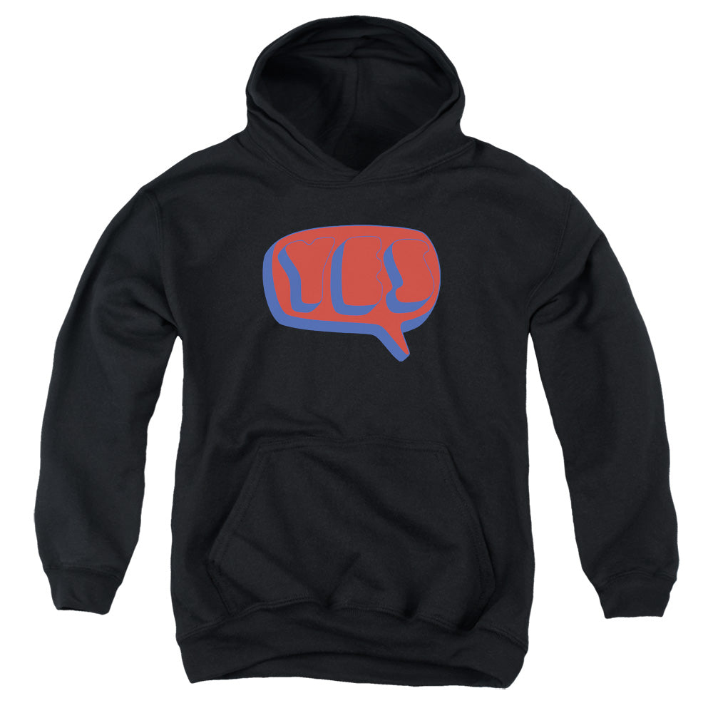 Yes Word Bubble Kids Youth Hoodie Black