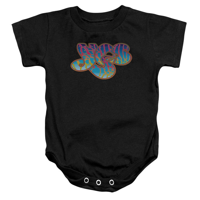 Yes Logo Infant Baby Snapsuit Black