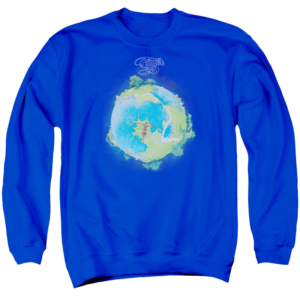 Yes Fragile Cover Mens Crewneck Sweatshirt Royal Blue