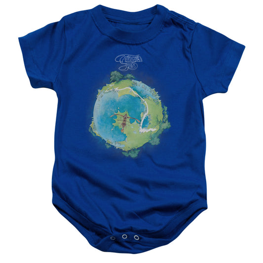 Yes Fragile Cover Infant Baby Snapsuit Royal Blue