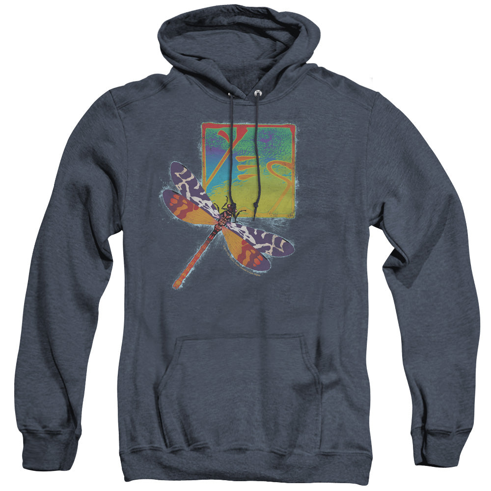 Yes Dragonfly Mens Heather Hoodie Navy