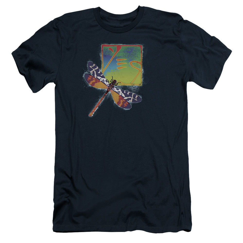 Yes Dragonfly Slim Fit Mens T Shirt Navy Blue