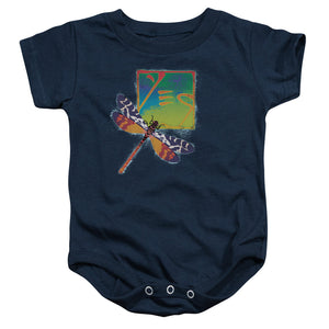 Yes Dragonfly Infant Baby Snapsuit Navy Blue