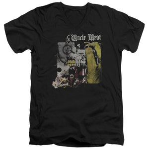 Frank Zappa Uncle Meat Mens Slim Fit V-Neck T Shirt Black