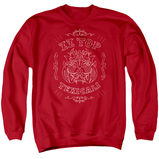 ZZ Top Texicali Demon Mens Crewneck Sweatshirt Red