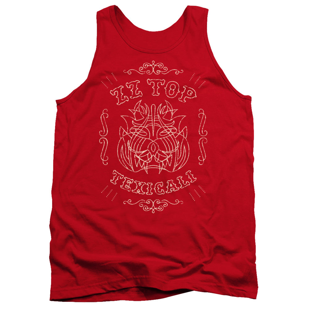 ZZ Top Texicali Demon Mens Tank Top Shirt Red