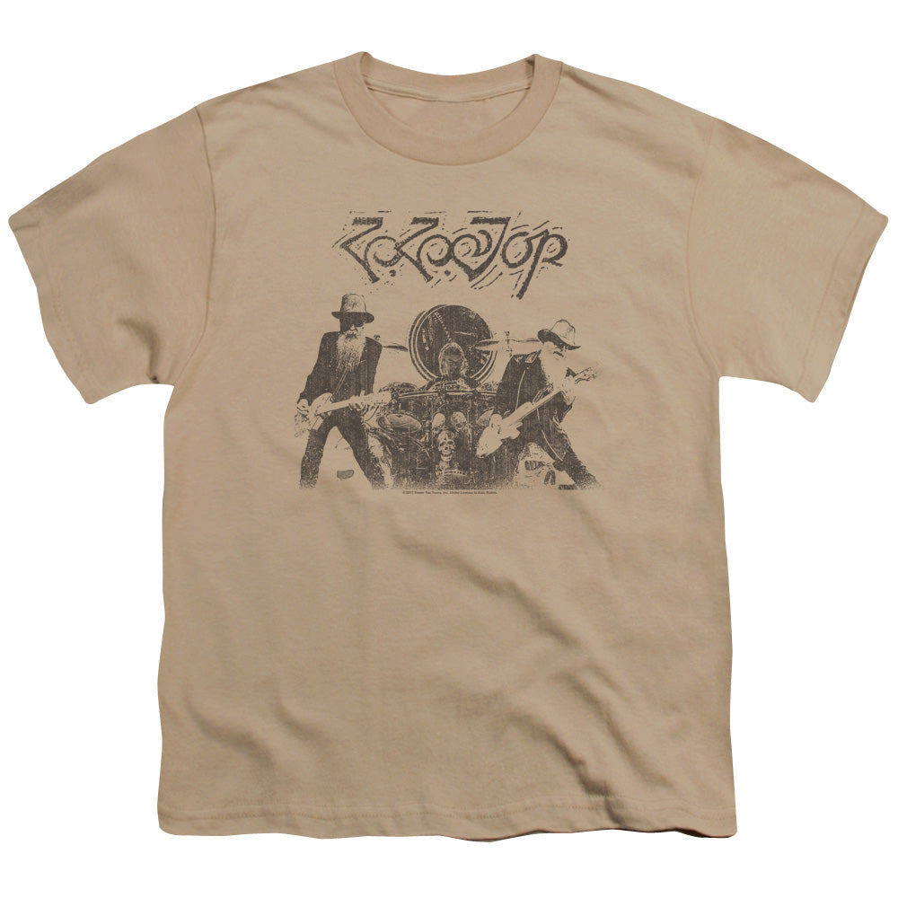 ZZ Top First Album Kids Youth T Shirt Sand