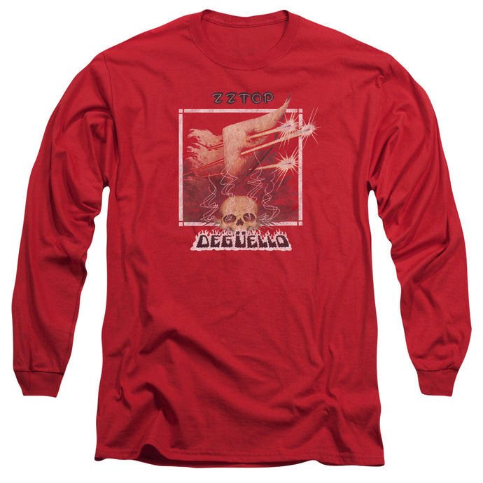 ZZ Top Deguello Cover Mens Long Sleeve Shirt Red