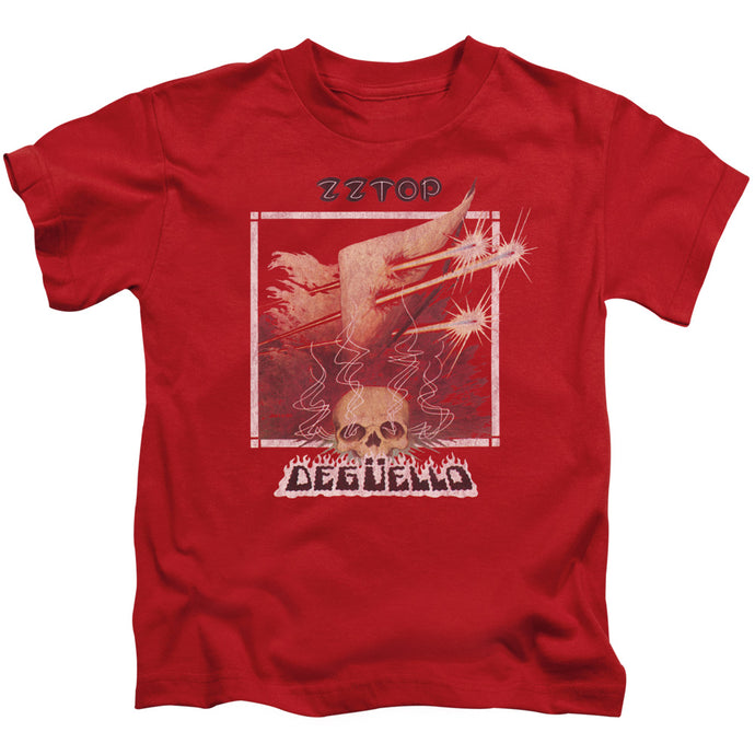 ZZ Top Deguello Cover Juvenile Kids Youth T Shirt Red