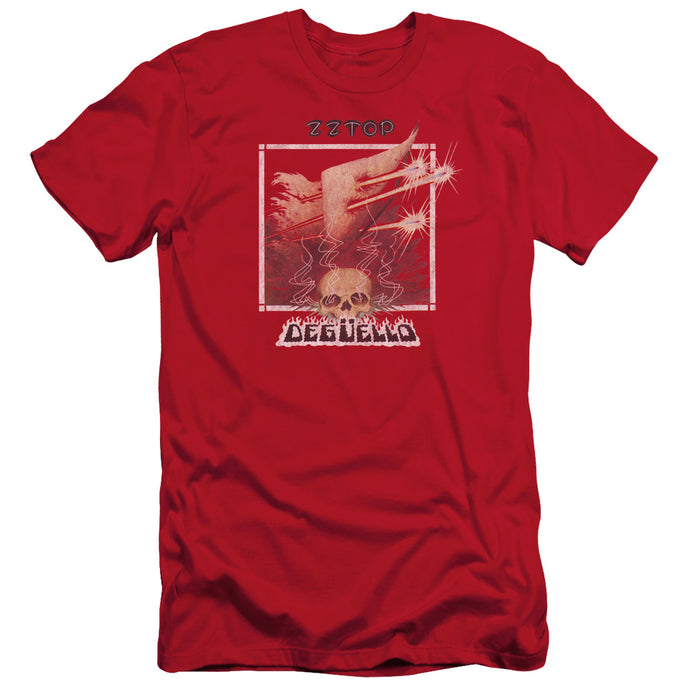ZZ Top Deguello Cover Slim Fit Mens T Shirt Red