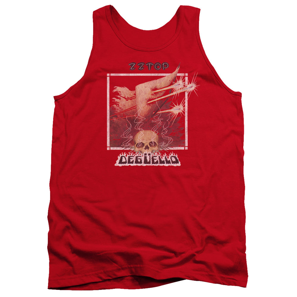 ZZ Top Deguello Cover Mens Tank Top Shirt Red