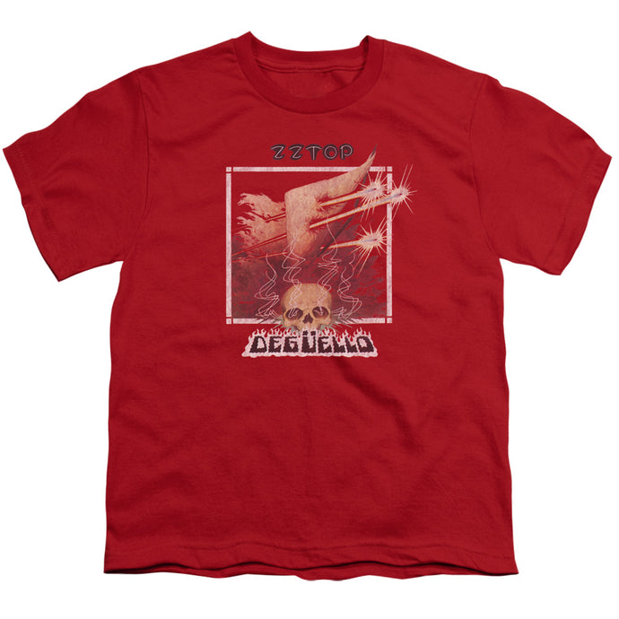 ZZ Top Deguello Cover Kids Youth T Shirt Red