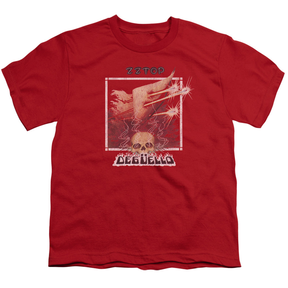 ZZ Top Deguello Cover Kids Youth T Shirt Red