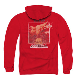 ZZ Top Deguello Cover Back Print Zipper Mens Hoodie Red