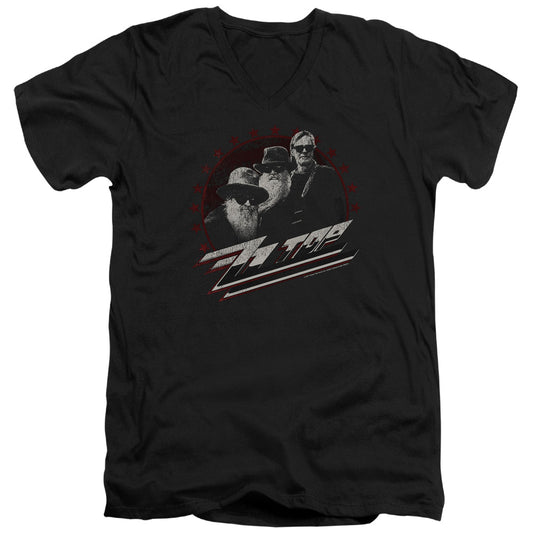 ZZ Top The Boys Mens Slim Fit V-Neck T Shirt Black