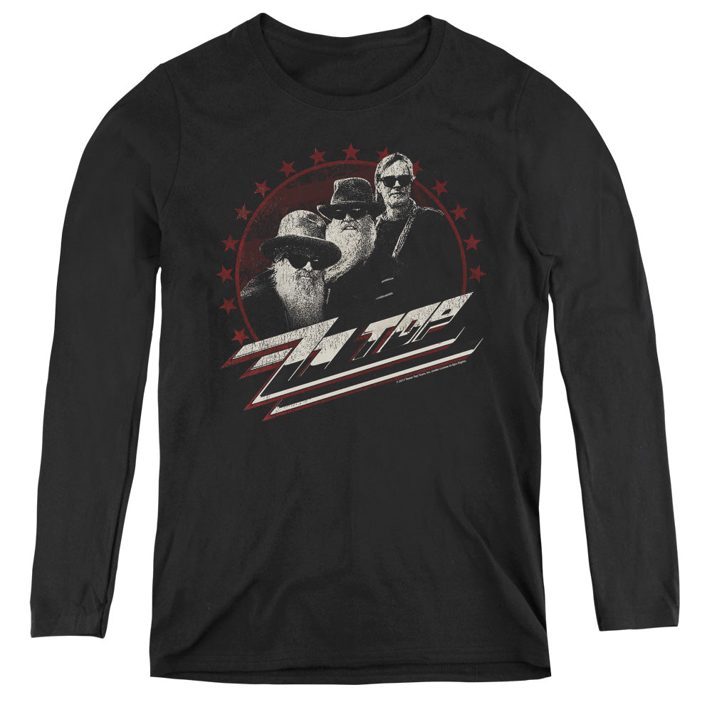 ZZ Top The Boys Womens Long Sleeve Shirt Black