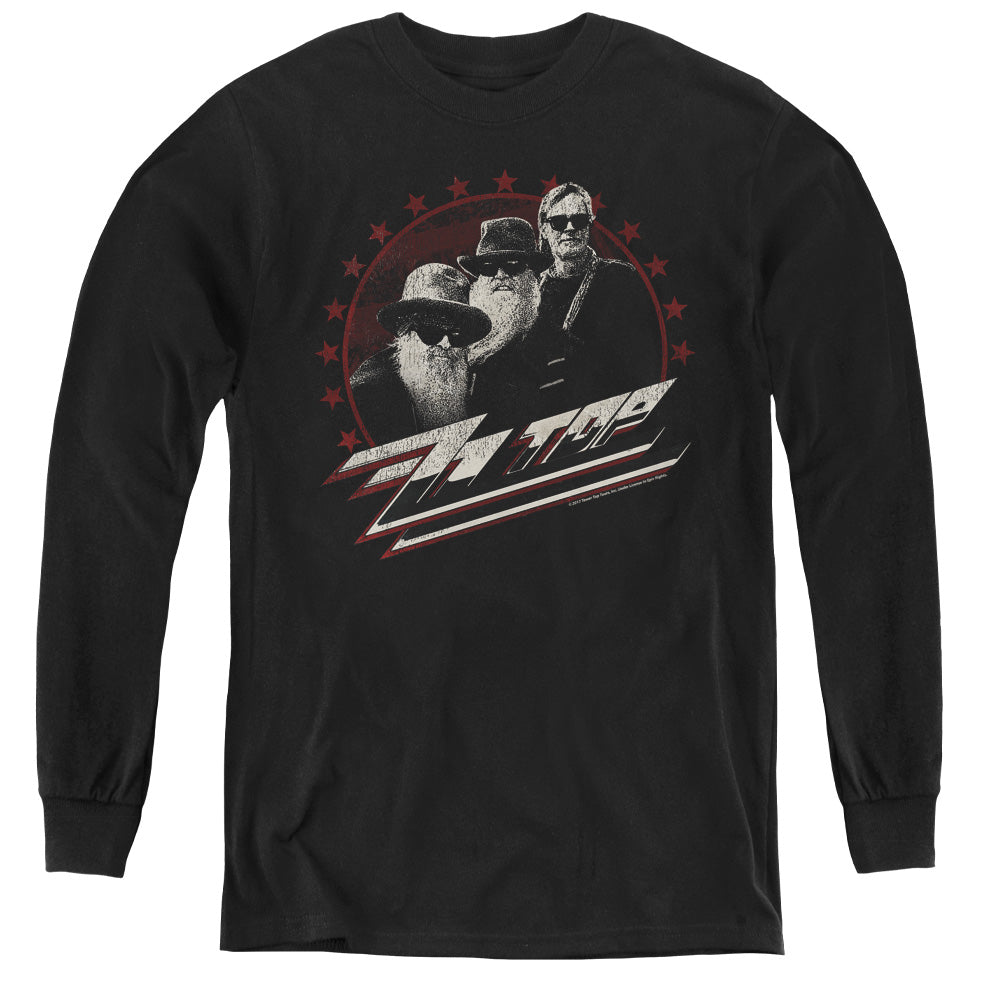 ZZ Top The Boys Long Sleeve Kids Youth T Shirt Black