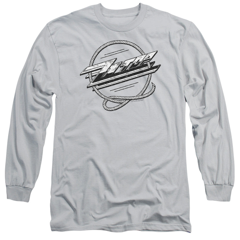 ZZ Top Roped Mens Long Sleeve Shirt Silver