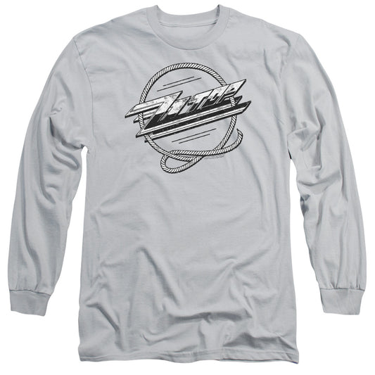 ZZ Top Roped Mens Long Sleeve Shirt Silver