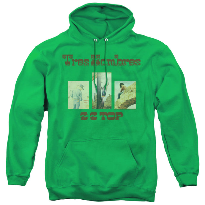 ZZ Top Tres Hombres Mens Hoodie Kelly Green