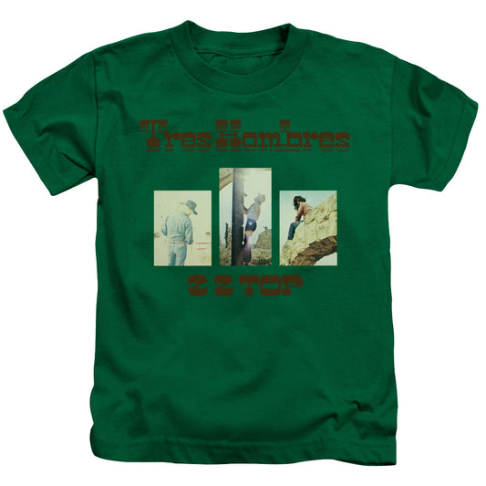 ZZ Top Tres Hombres Juvenile Kids Youth T Shirt Kelly Green