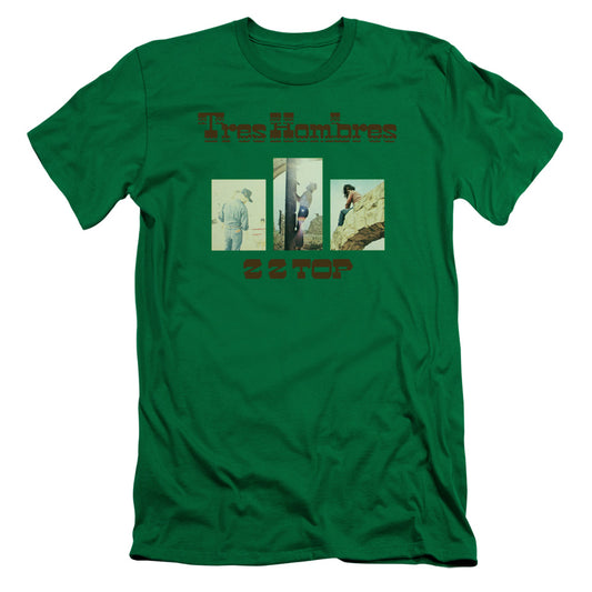 ZZ Top Tres Hombres Slim Fit Mens T Shirt Kelly Green