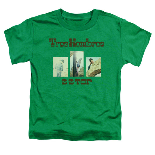 ZZ Top Tres Hombres Toddler Kids Youth T Shirt Kelly Green