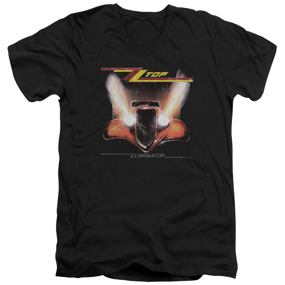 ZZ Top Eliminator Cover Mens Slim Fit V-Neck T Shirt Black