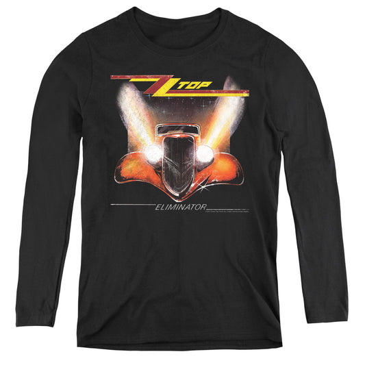 ZZ Top Eliminator Cover Womens Long Sleeve Shirt Black