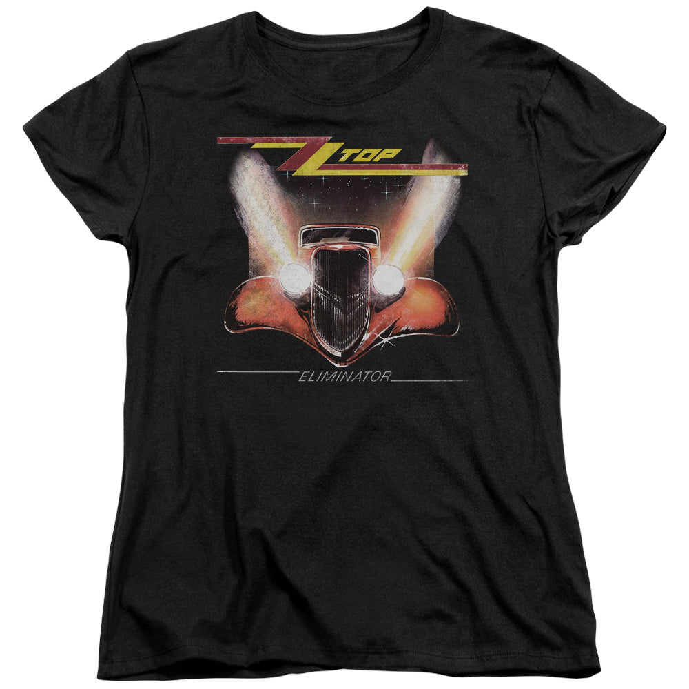 ZZ Top Eliminator Cover Womens T Shirt Black