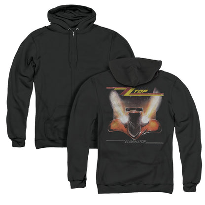 ZZ Top Eliminator Cover Back Print Zipper Mens Hoodie Black